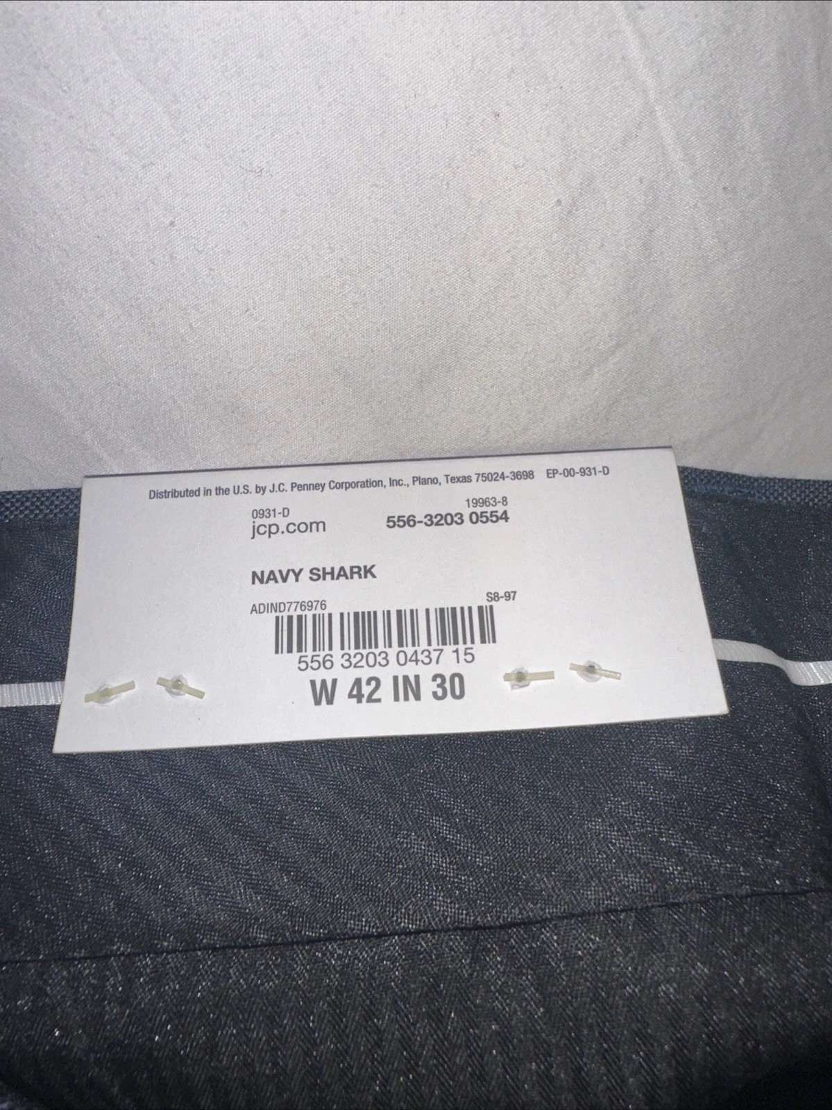 NWT Stafford Men’s 42 x 30 Classic Fit Flat Front Blue Travel Trouser Pants $70 gallery
