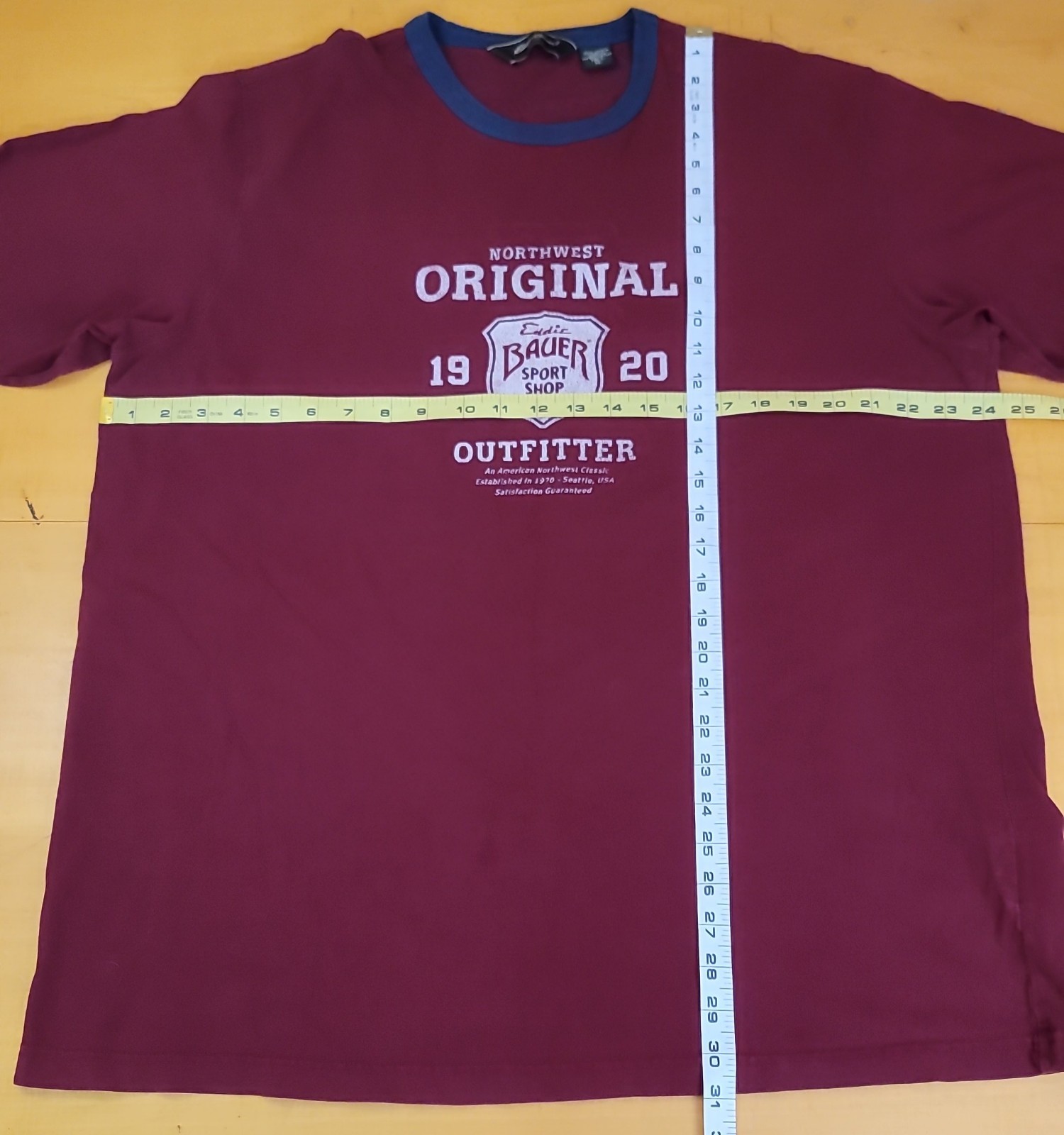 Eddie Bauer Mens XL Red Graphic Northwest Original Outfitter SS Cotton T-Shirt gallery