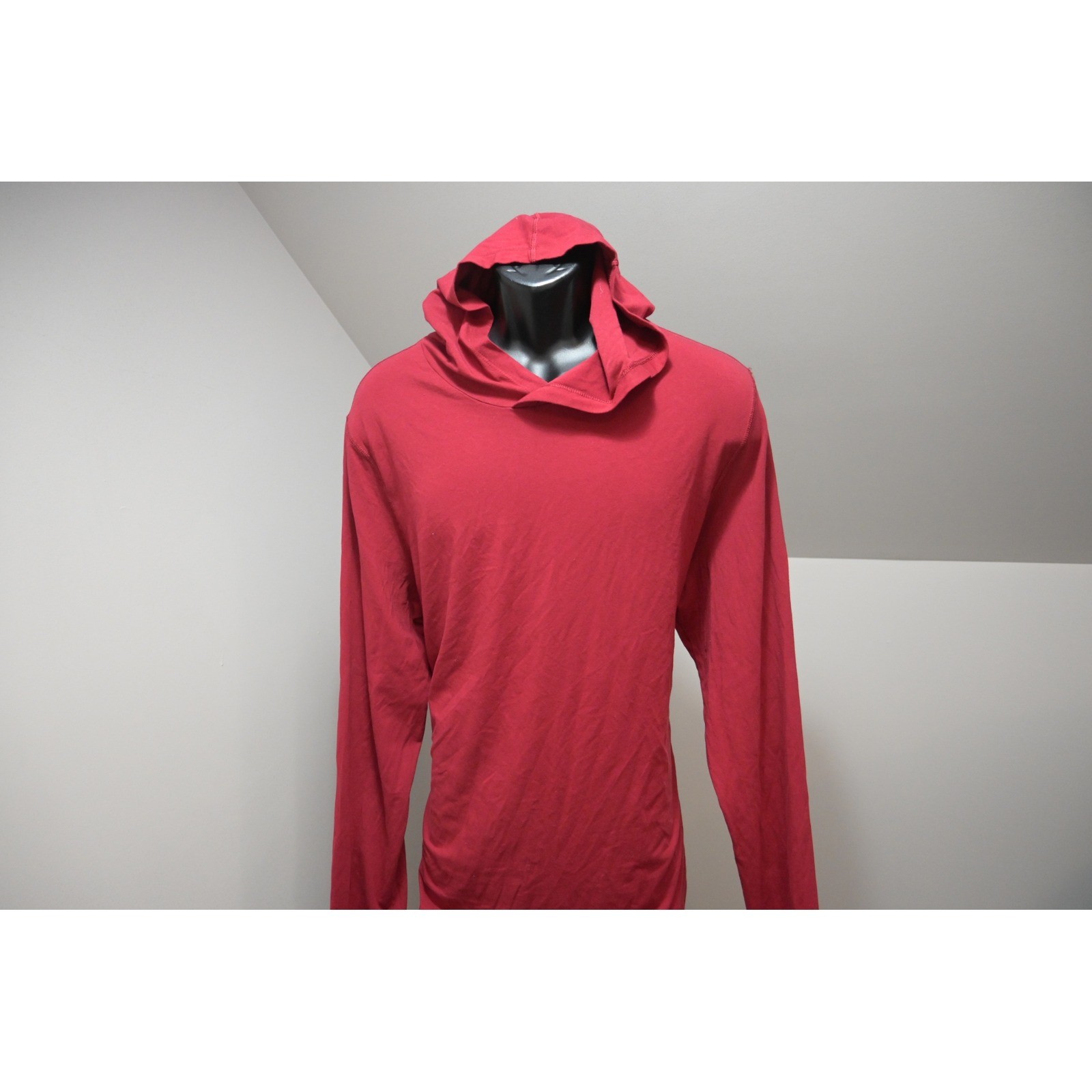 VRST Hooded Shirt Mens XL Red Long Sleeve Cotton Modal Stretch Excellent gallery