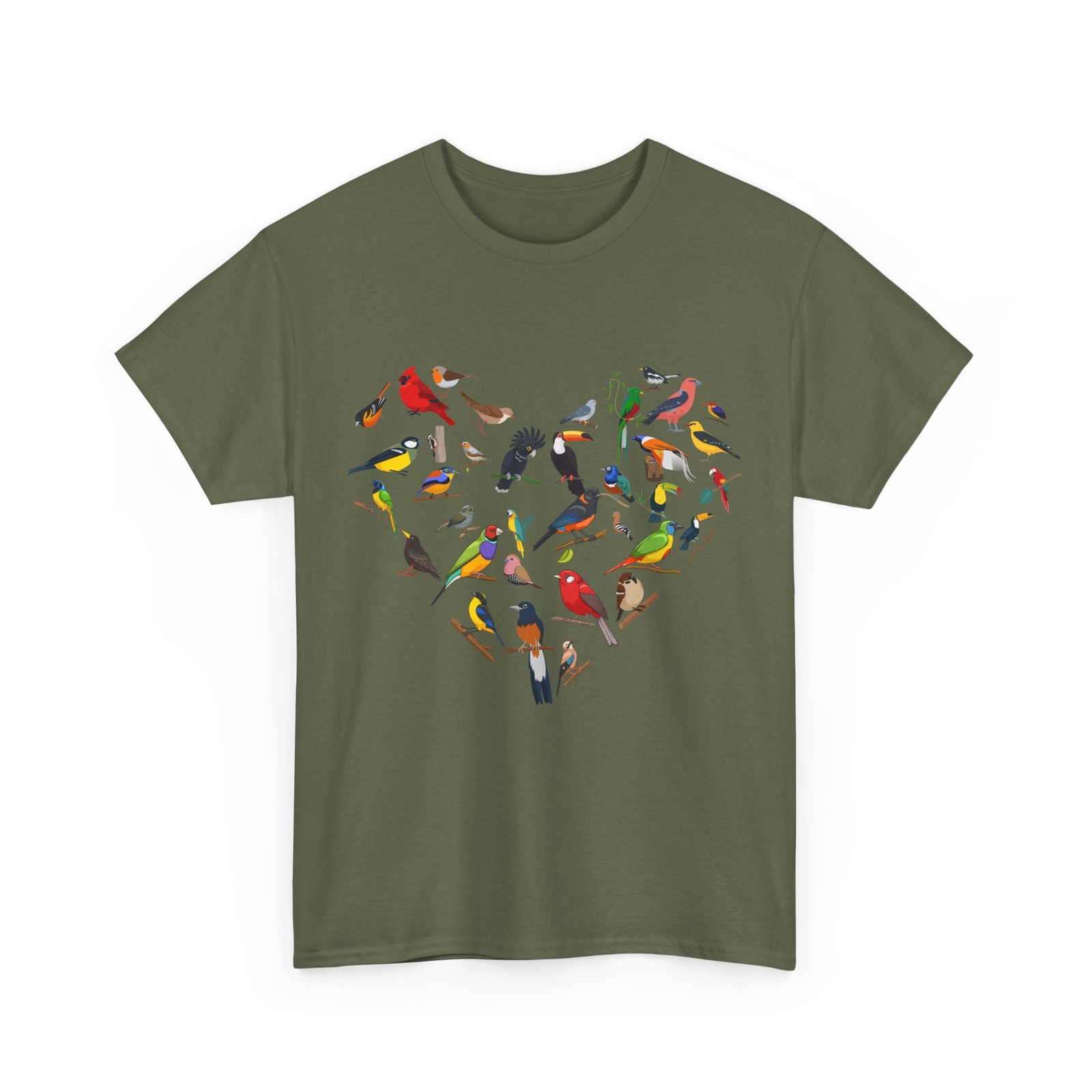 Birds Shirt, Heart Birding Birdwatching Lovers Women Men Cute Shirt gallery