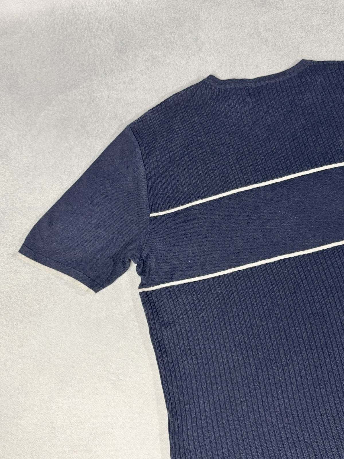 Vintage ICEBERG Jeans T Shirt Knit Blue Short Sleeve Men's Size XL gallery