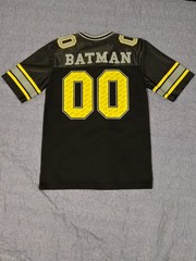 Batman DC Comics 00 Graphic Print Jersey V-Neck T-Shirt Mens S Black/Yellow