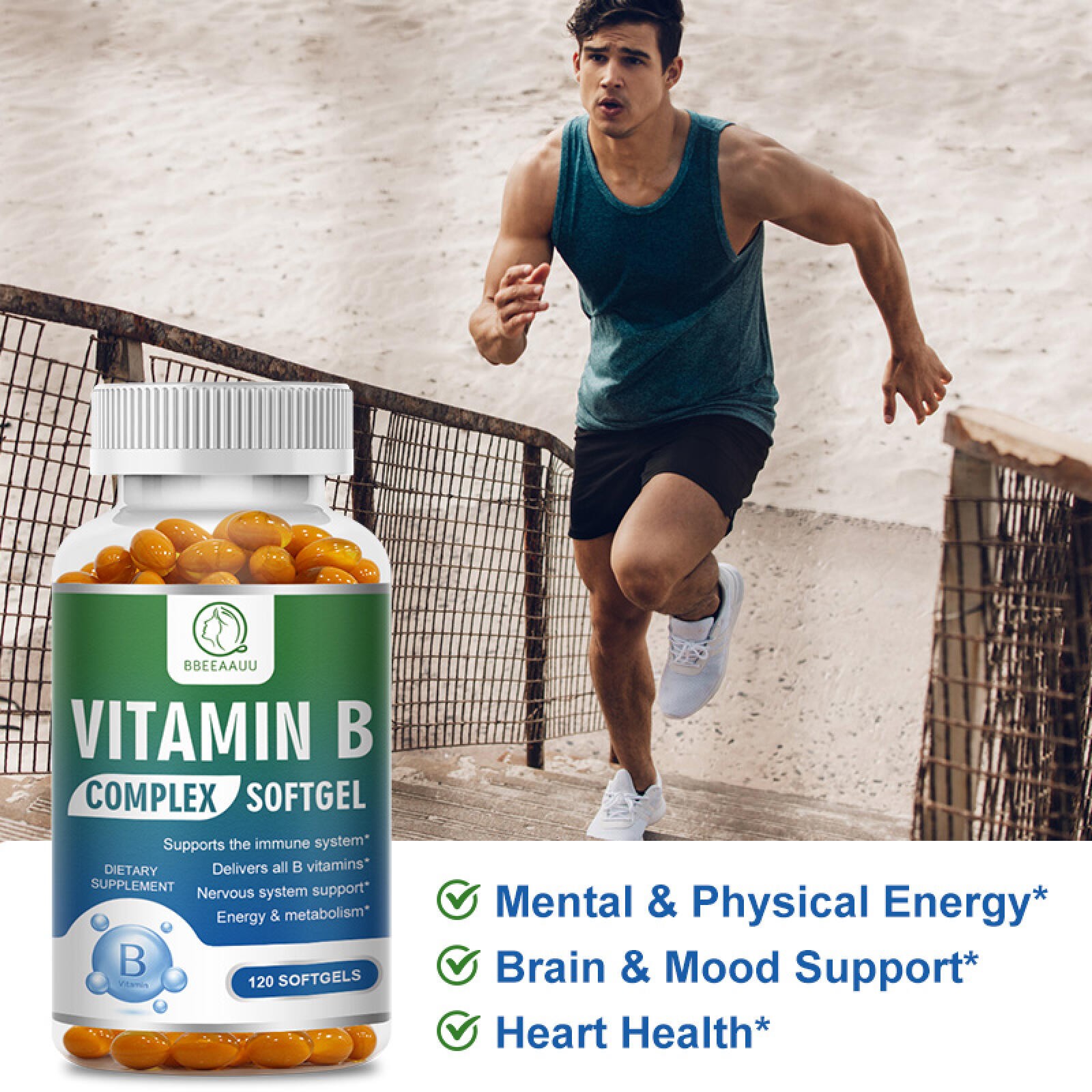 Vitamin B Complex Vitamin B Supplement – B-Complex Vitamins with B12, B6, B9