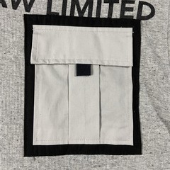 Projek Raw Long Sleeve Thermal Knit Graphic Henley Gray Mens L Sustainable Urban