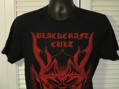 Black Craft Cult Horned Devil Black Graphic Goth T-Shirt Men’s M