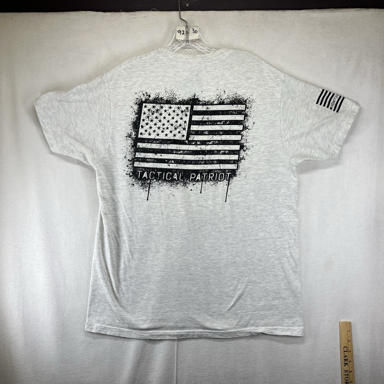 Mens Howitzer Gray T-Shirt Large American Patriot Thin Lightweight Heather Gray gallery