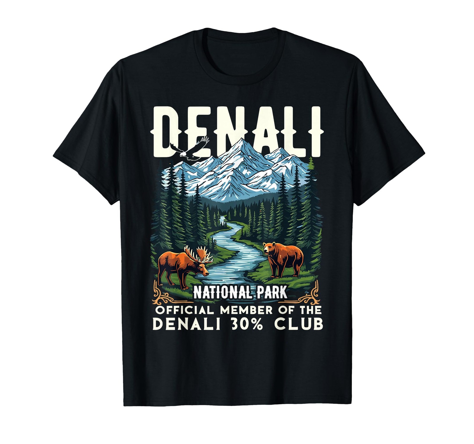 Denali 30% Club Shirt Alaska National Park Souvenir T-Shirt