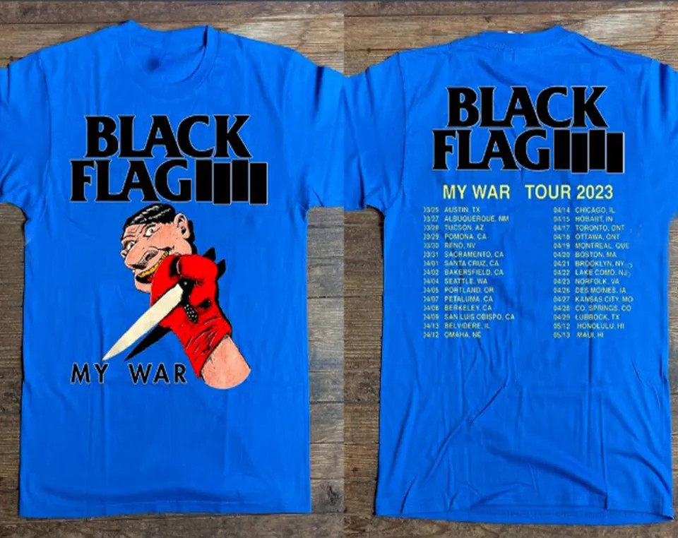 Black Flag Tour 2023 T-Shirt, Black Flag Punk Rock Band 2023 Tour Concert EN137 gallery