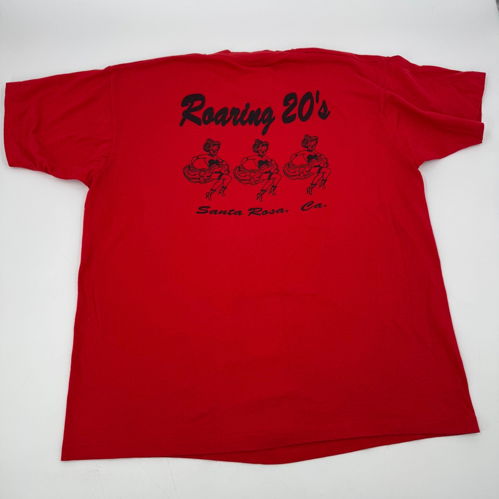 Vintage 90s Roaring 20s Santa Rosa Graphic T-Shirt Fruit Loom BEST XL Red gallery