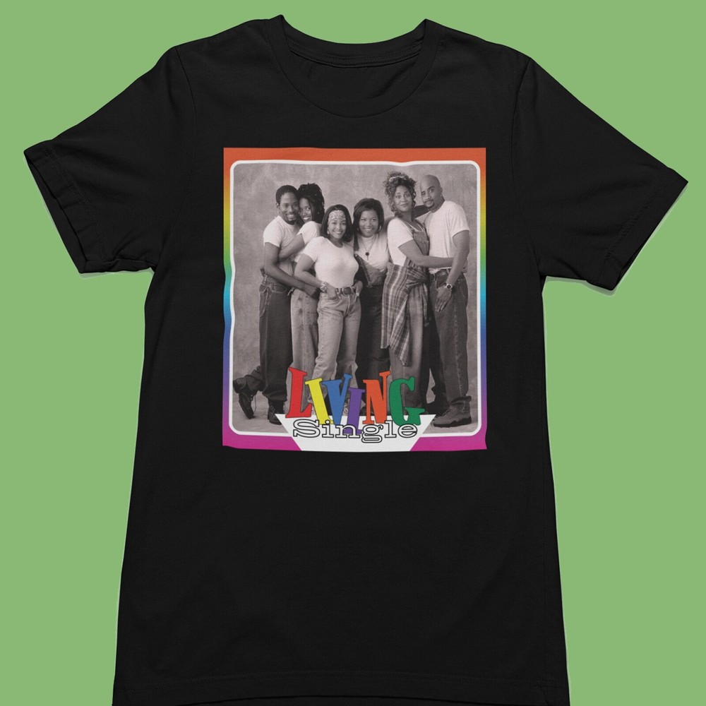 Living Single 90s TV Show Tee, Rainbow Retro UNISEX Living Single T-shirt, Maxin
