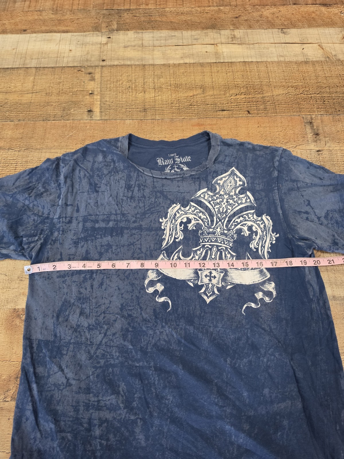 Vtg Y2k Blue Grunge Skater Affliction Style T Shirt Sz L Good Shape gallery