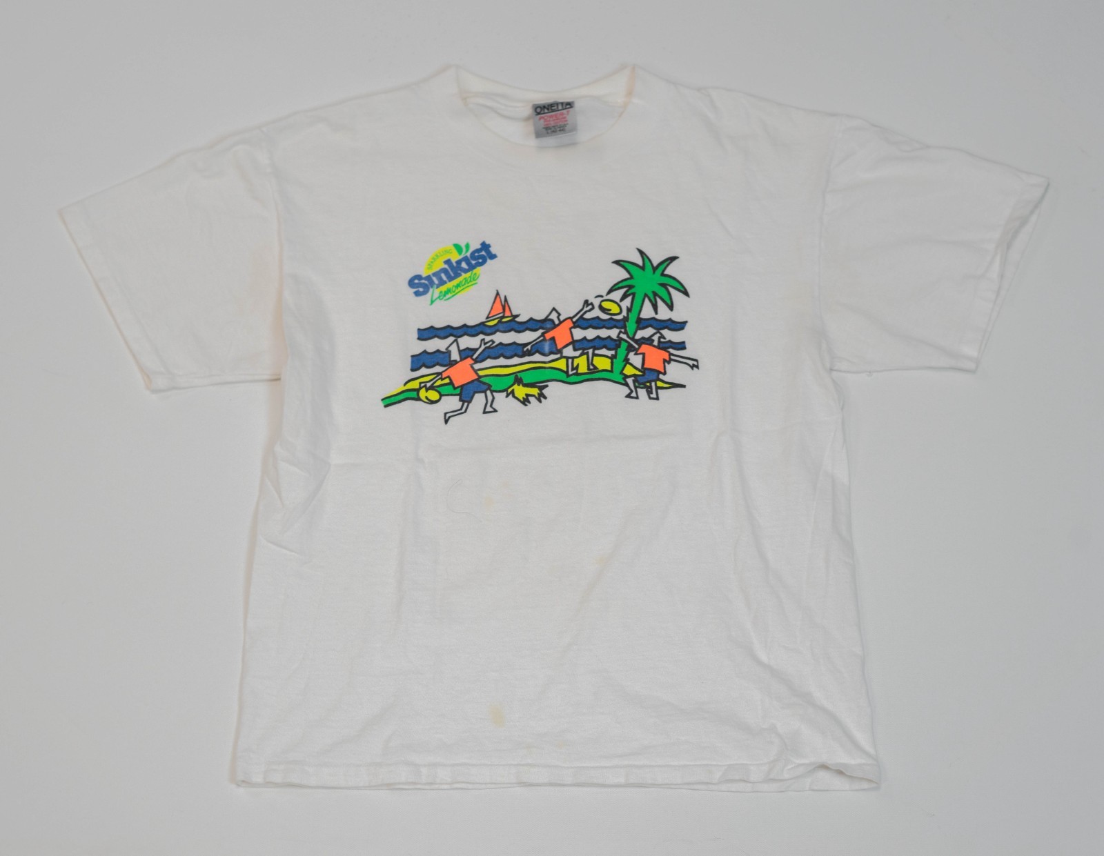 Vintage SUNKIST T-Shirt L Soda Pop Promo Men Size Large 90s Single Stitch Snack