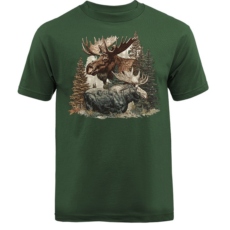 Bull Moose Forest Wildlife Wilderness Nature Outdoor T-shirt
