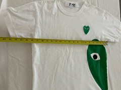 Comme des Garcons PLAY Red Double Heart T-Shirt SZ M & Green Heart T Shirt VG