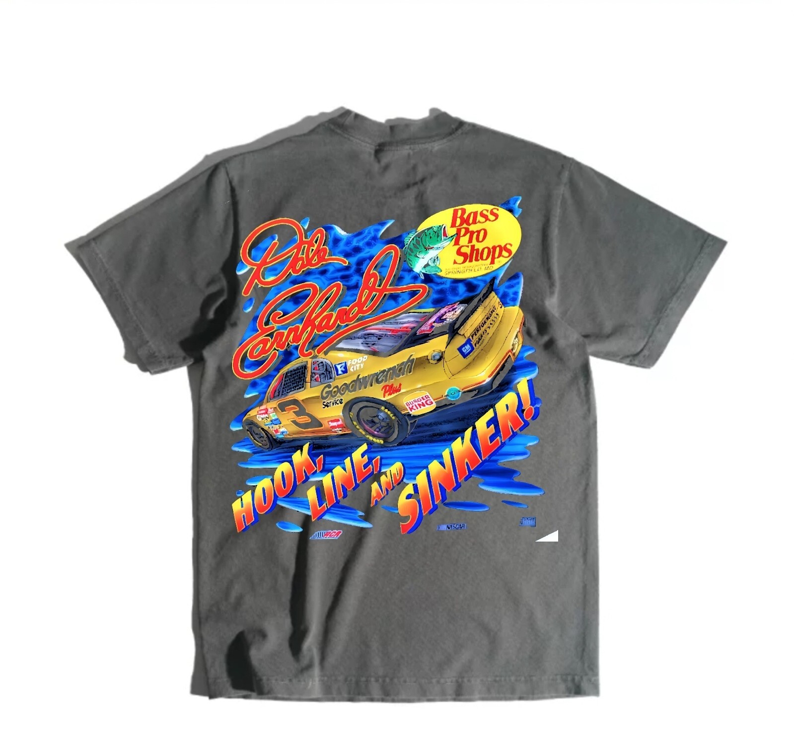 REELIN IN THE WIN DALE EARNHAON A SHAKA HEAVYWEIGHT GARMET DYED T SHIRT "MODERN" gallery