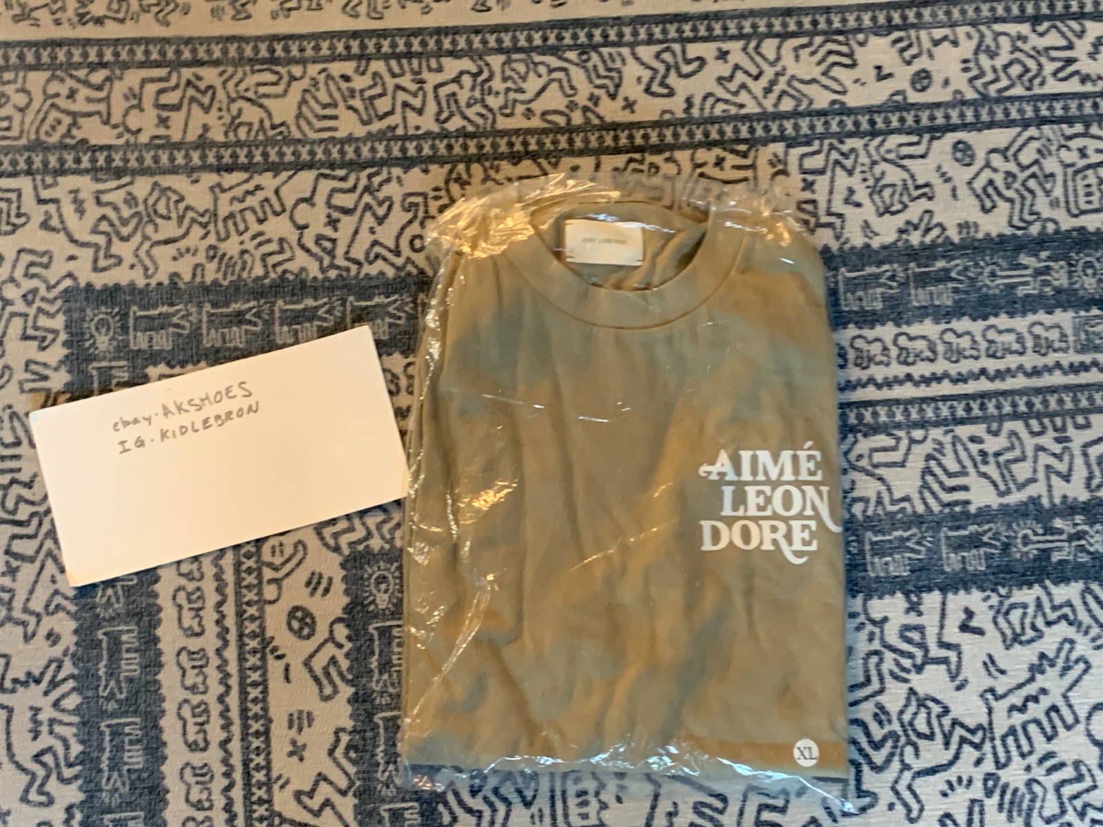 NEW Aime Leon Dore ALD 70s Logo Short Sleeve Tee Tan T-Shirt Men’s Size XL