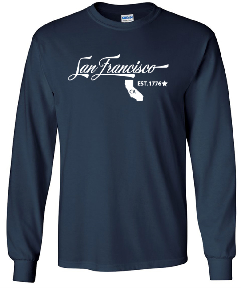 San Francisco California T-Shirt Long Sleeve Graphic Tee Unisex Apparel Custom gallery