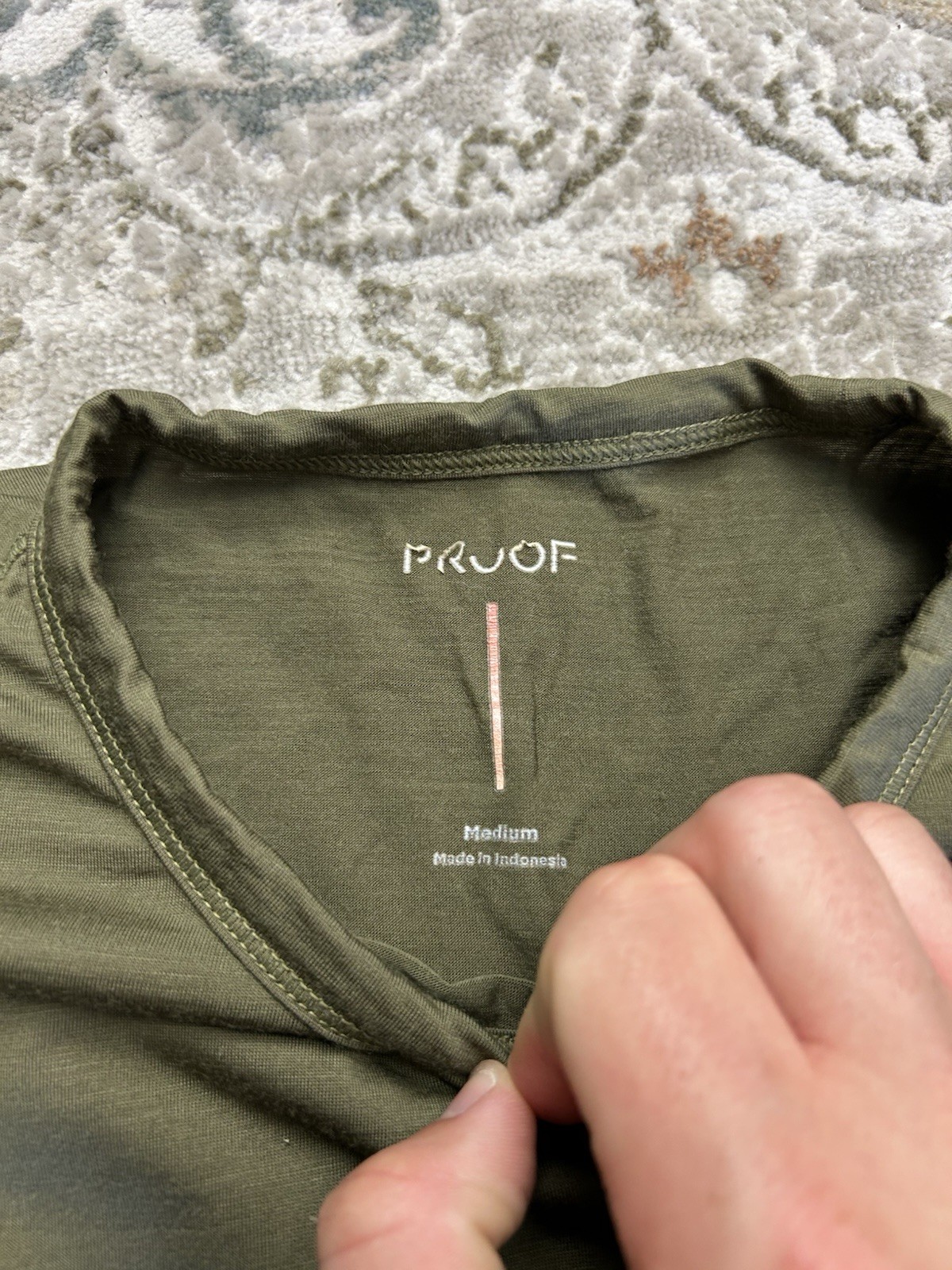 Proof Huckberry 72 Hour Merino Tee Shirt (Men's Medium) Green gallery