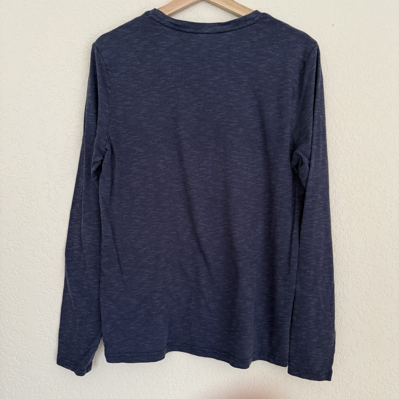 Toad and Co Tempo Long Sleeve T Shirt Mens Small Crew Neck Blue Organic Cotton gallery