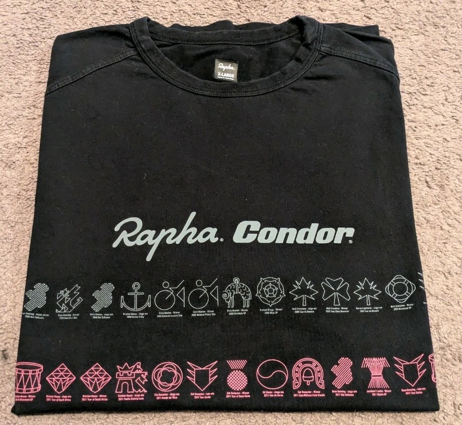 Rapha Condor JLT Celebrity Black T-Shirt Men’s XL