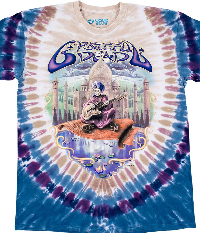 [Limited Edition] Vintage Grateful Dead Carpet Ride Tie-Dye T-Shirt Liquid Blue