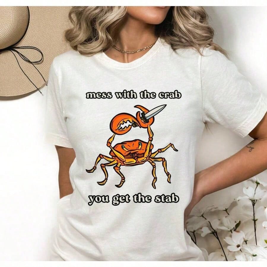 Funny Crab Shirt Murderous Crab Shirt Ocean Tee Sarcastic Crab Crustacean TEE gallery