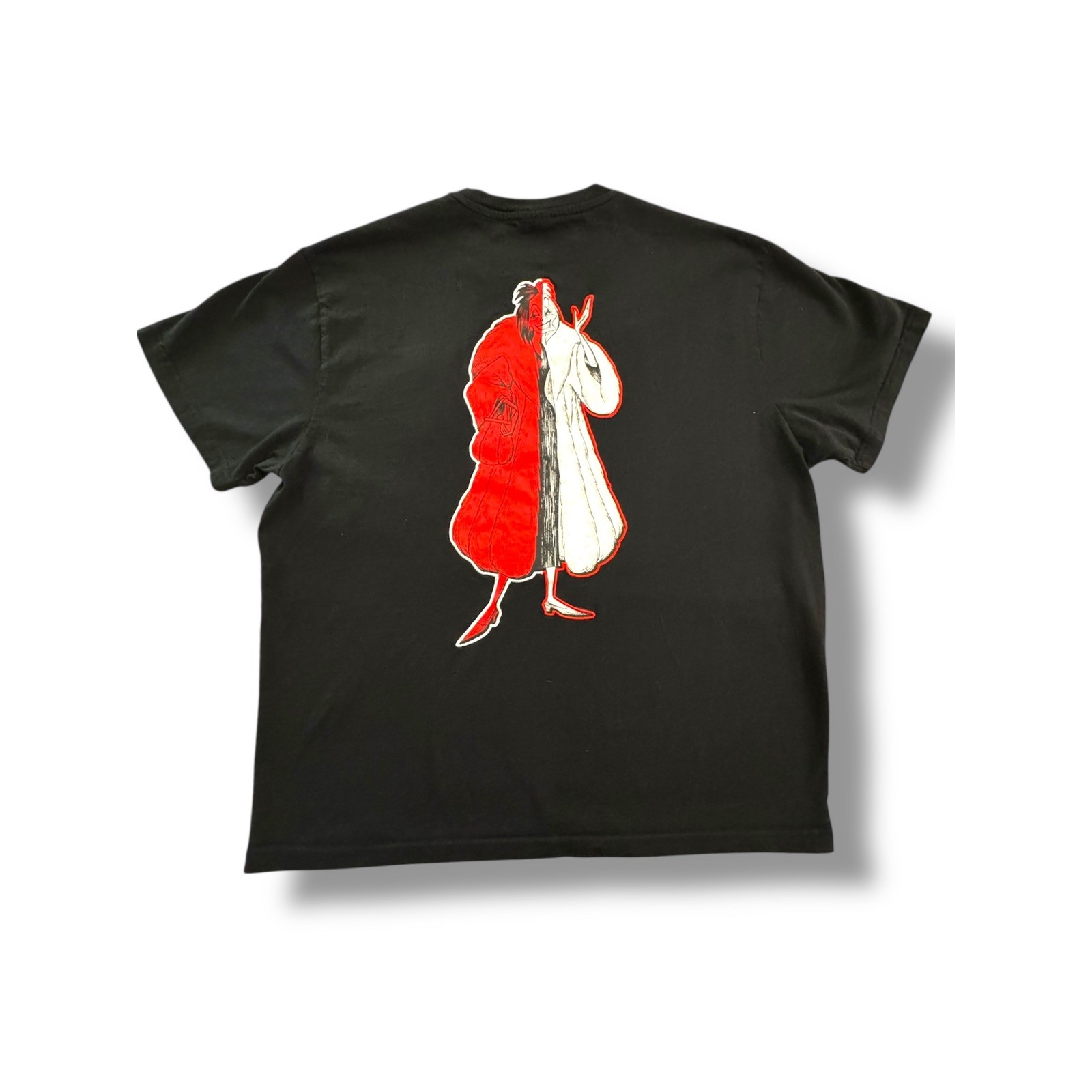 Disney Villains Black T Shirt XL Cruella De Vil Graphic Print Cotton gallery