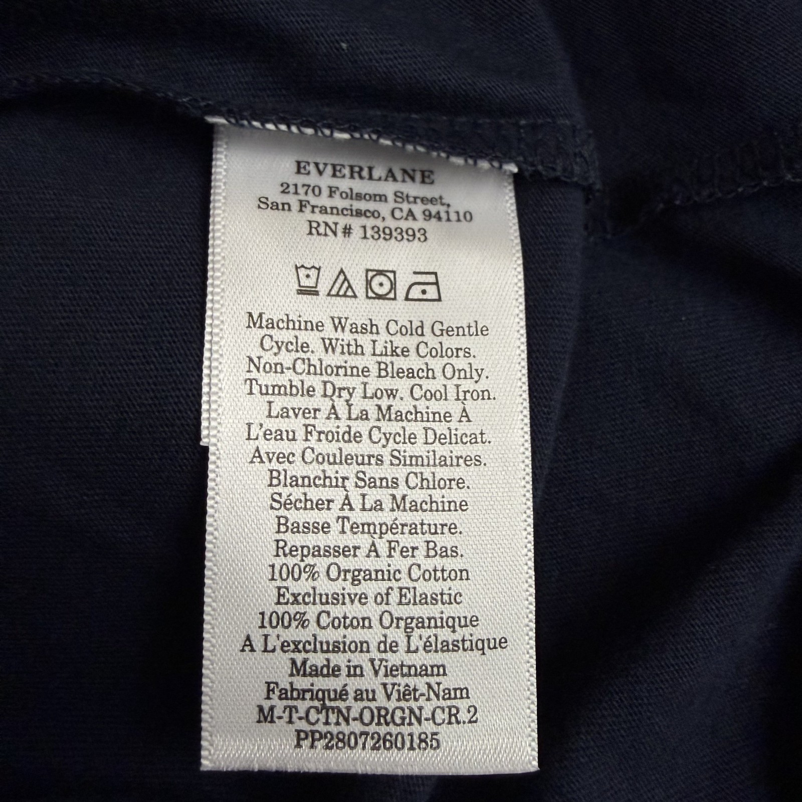 EVERLANE Men’s The Uniform Essential Organic Crew Tee M Deep Navy Cotton NEW B38 gallery