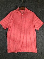 Nike Dri Fit Tee Shirt Mens Extra Large Stretch Red Collar Short Sleeve XL Soft