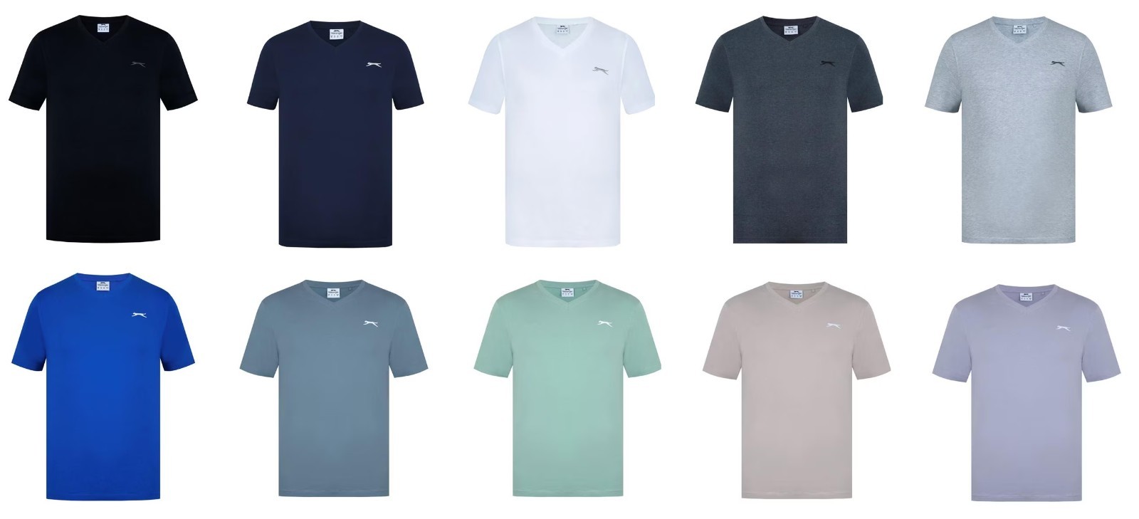 Men's Slazenger Cotton V Neck T Shirt XS S M L XL XXL 3XL 4XL ASS COLOURS BNWT gallery