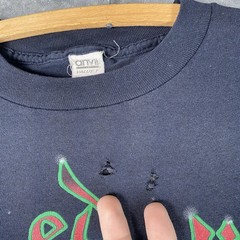 Vtg Led Zeppelin Shirt Sz L Black Swan Song Single Stitch 80s 90s USA Paper Thin