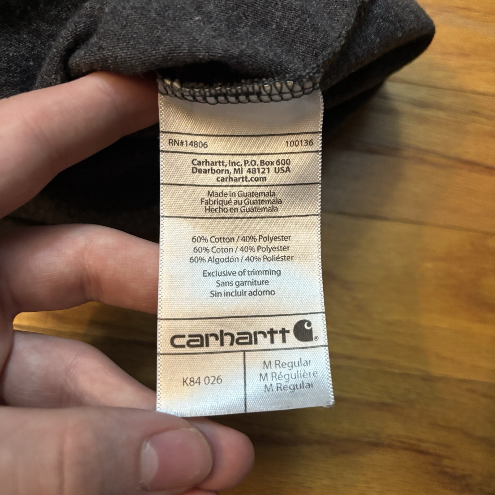 Carhartt Men's Sz M Original Fit Triple Button Short Sleeved T-Shirt Workwear gallery