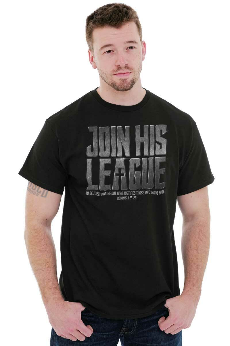 Christian Faith Pop Culture Join His League Womens or Mens Crewneck T Shirt Tee gallery