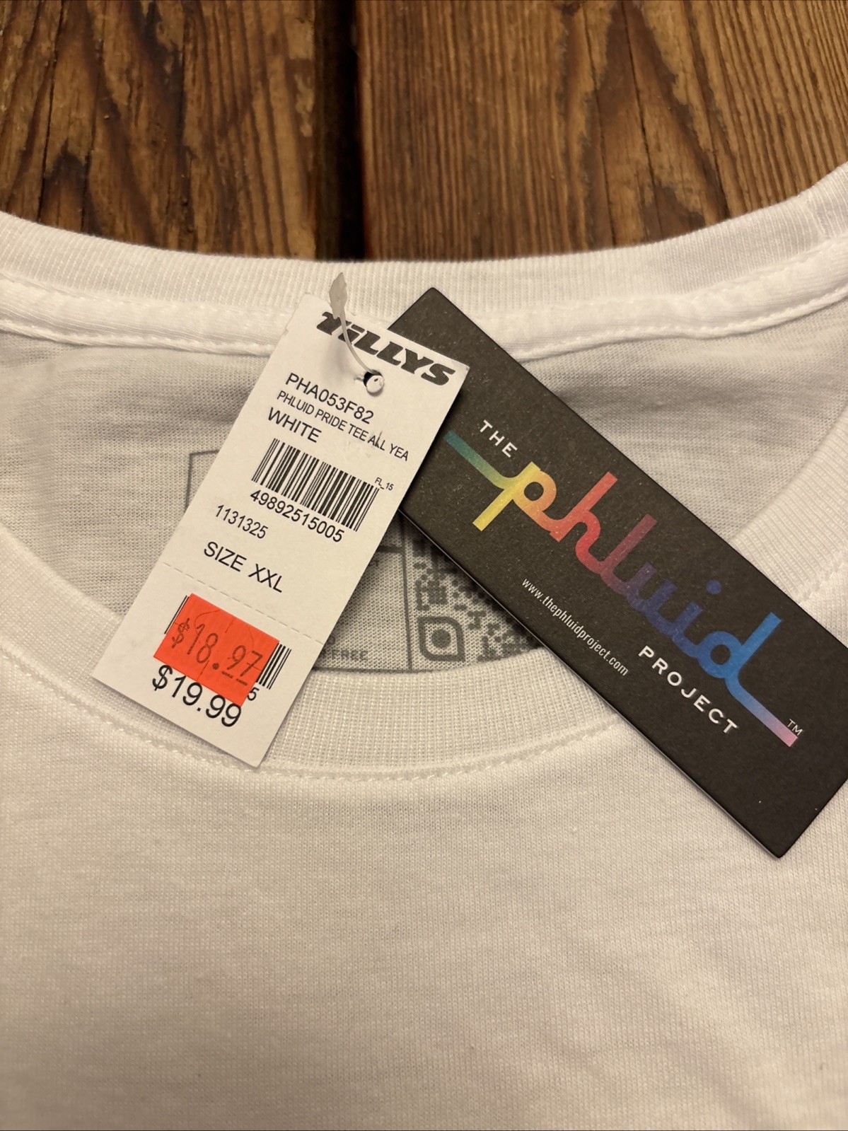 XXL 2X LGBTQ+ Phluid Project Short Sleeve T-shirt Queer All Year NWT White gallery