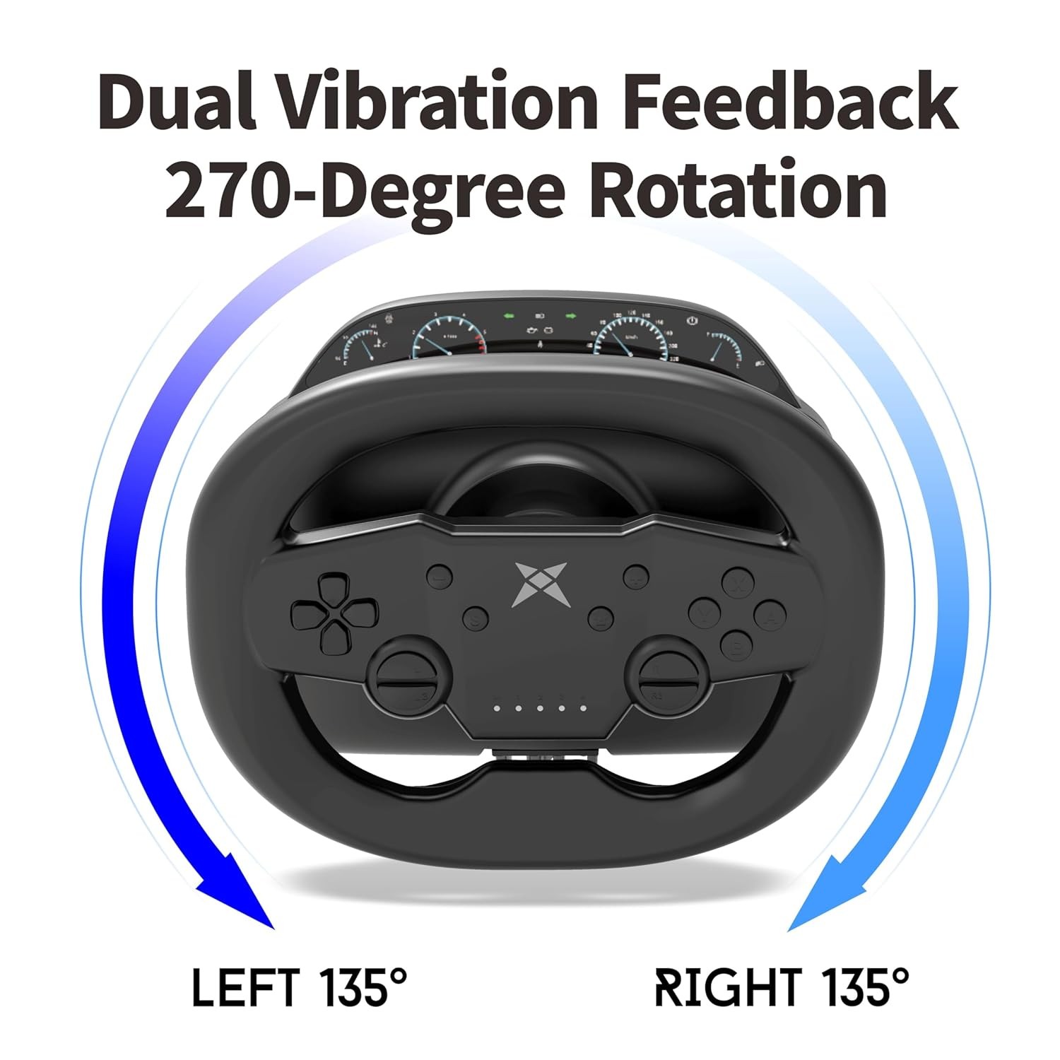 Wireless Gaming Steering Wheel Pedals Compatible with P4 P3 PC Switch 2 Ios