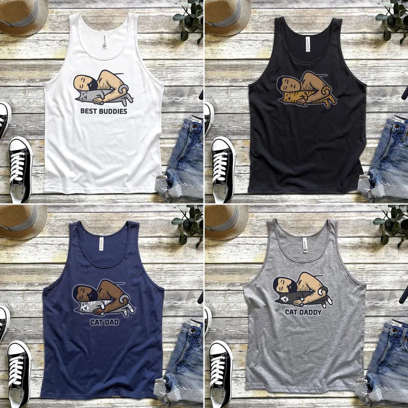 Personalized Cat Daddy Tank Top Custom Pet Lover Gift Mens gallery