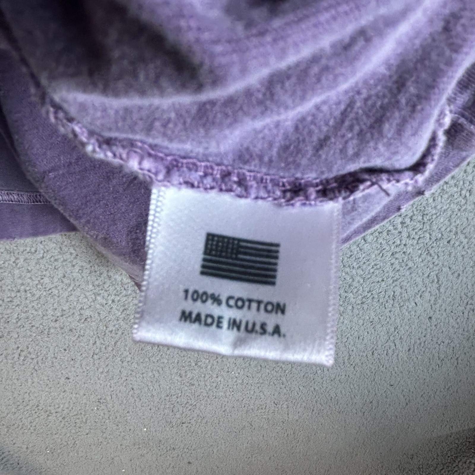 Machus Private Label Vintage Wash Purple T Shirt Size Small / Medium Boxy Pdx gallery