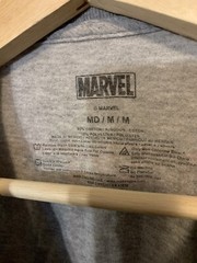 Marvel DEADPOOL Mens Sz M Cerebro Scan T-Shirt Gray Multicolor Super Heroes