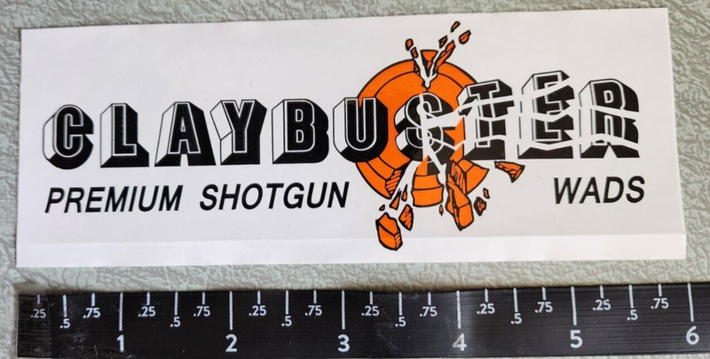 Claybuster Wads Wad Premium 12GA Shotgun Decal Sticker Vinyl Shot Show