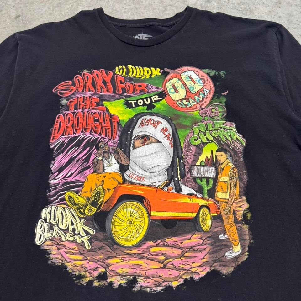 2023 Lil Durk T-shirt Almost Healed Tour Chicago OTF Drill Rap Black Mens XXL gallery