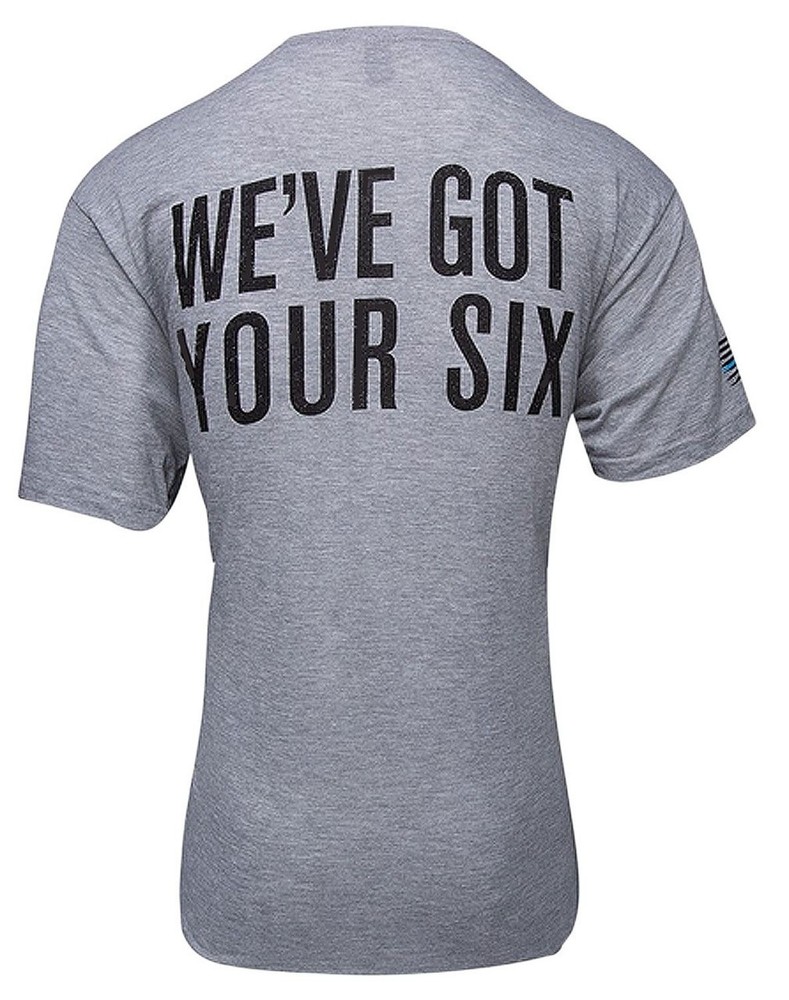 Glock AP95684 We’ve Got Your Six Gray Cotton/Polyester Short Sleeve 2XL Tee