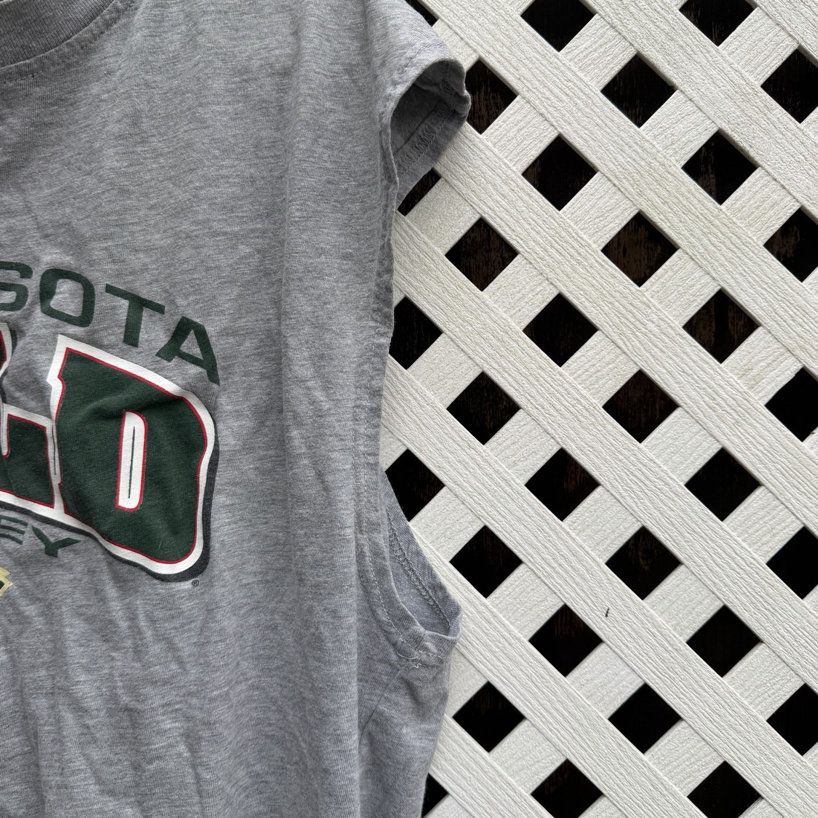NHL Hockey Rules Men's Minnesota Wild Sleeveless Top Vintage Gray XL gallery