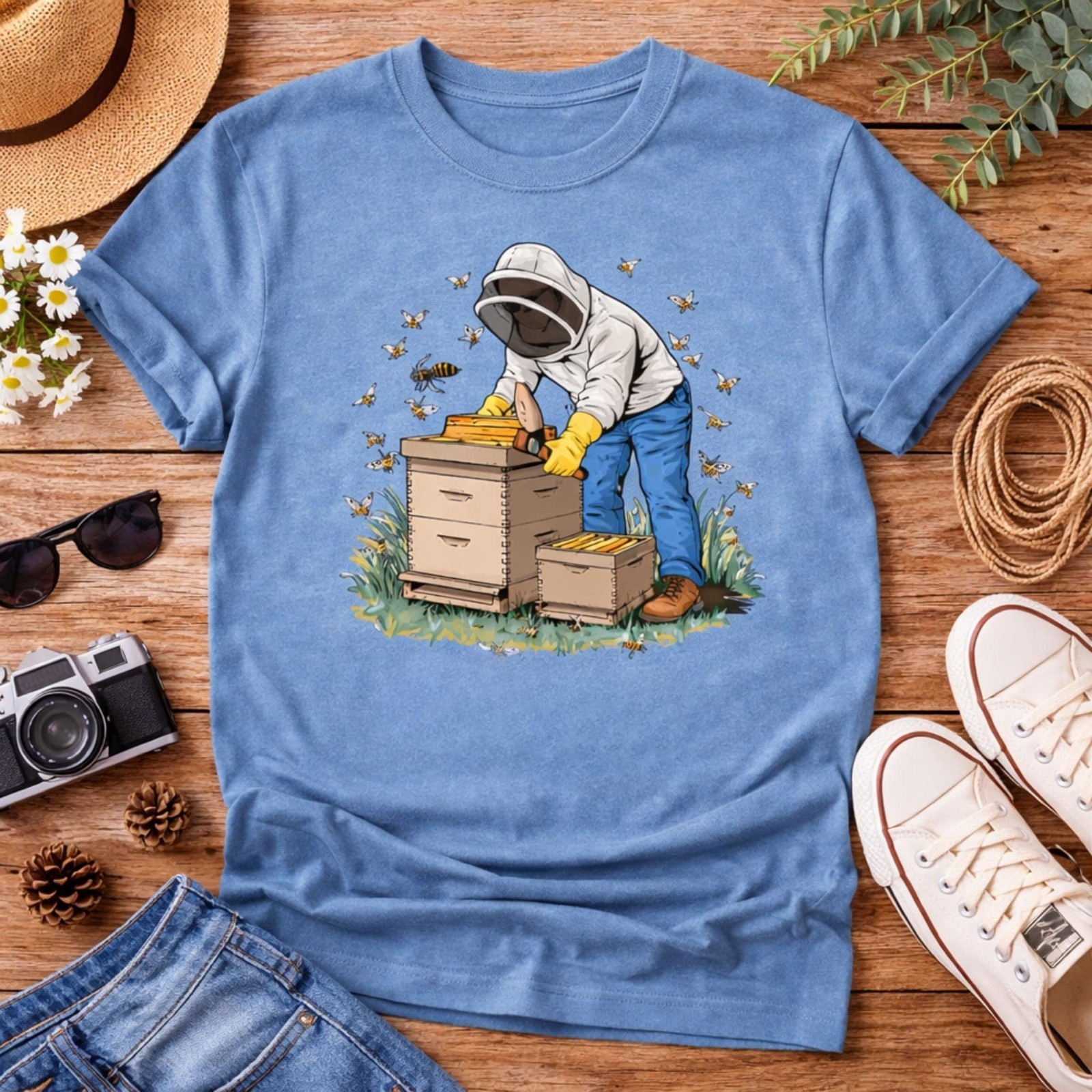 I Can't Check My Bees Shirt Comfort Colors, Funny Beekeeper Gift T-Shirt gallery