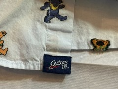 Grateful Dead Section 119 Dancing Bears Shirt Mens S Small Short Sleeve Oxford