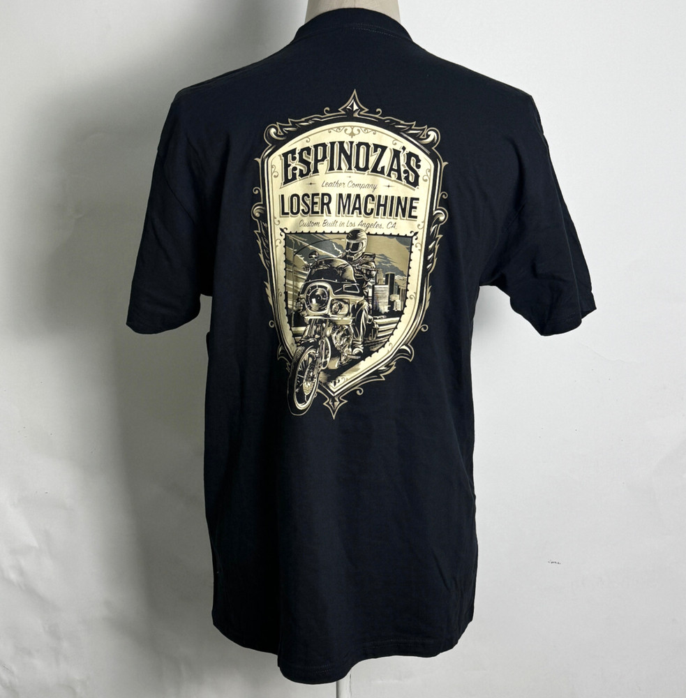 Loser Machine x Espinoza’s Leather Men’s T-Shirt Freeway Black Size L NWT