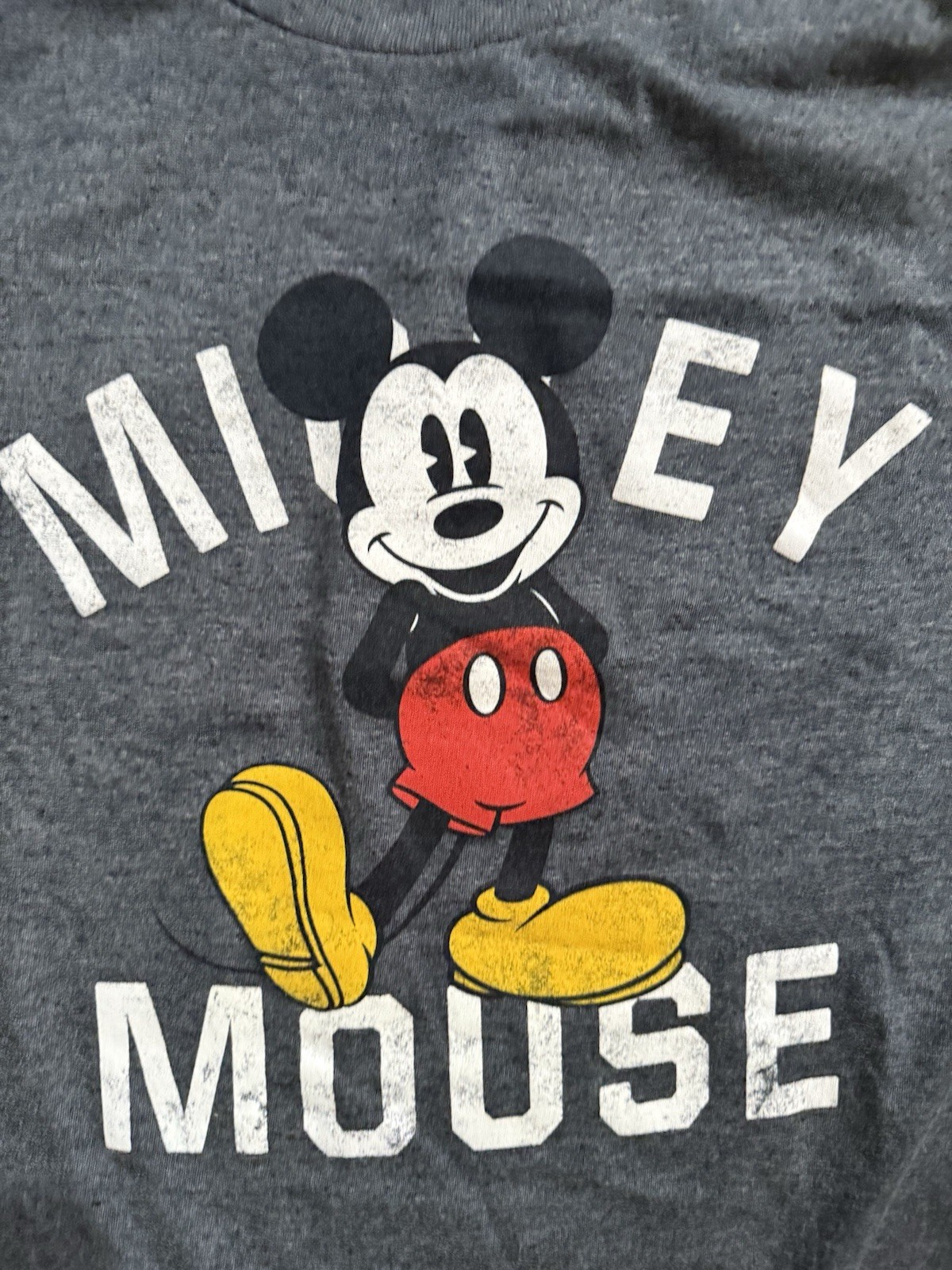MICKEY MOUSE Shirt Adult Extra Large Retro Gray Walt Disney Crew Neck T-Shirt gallery