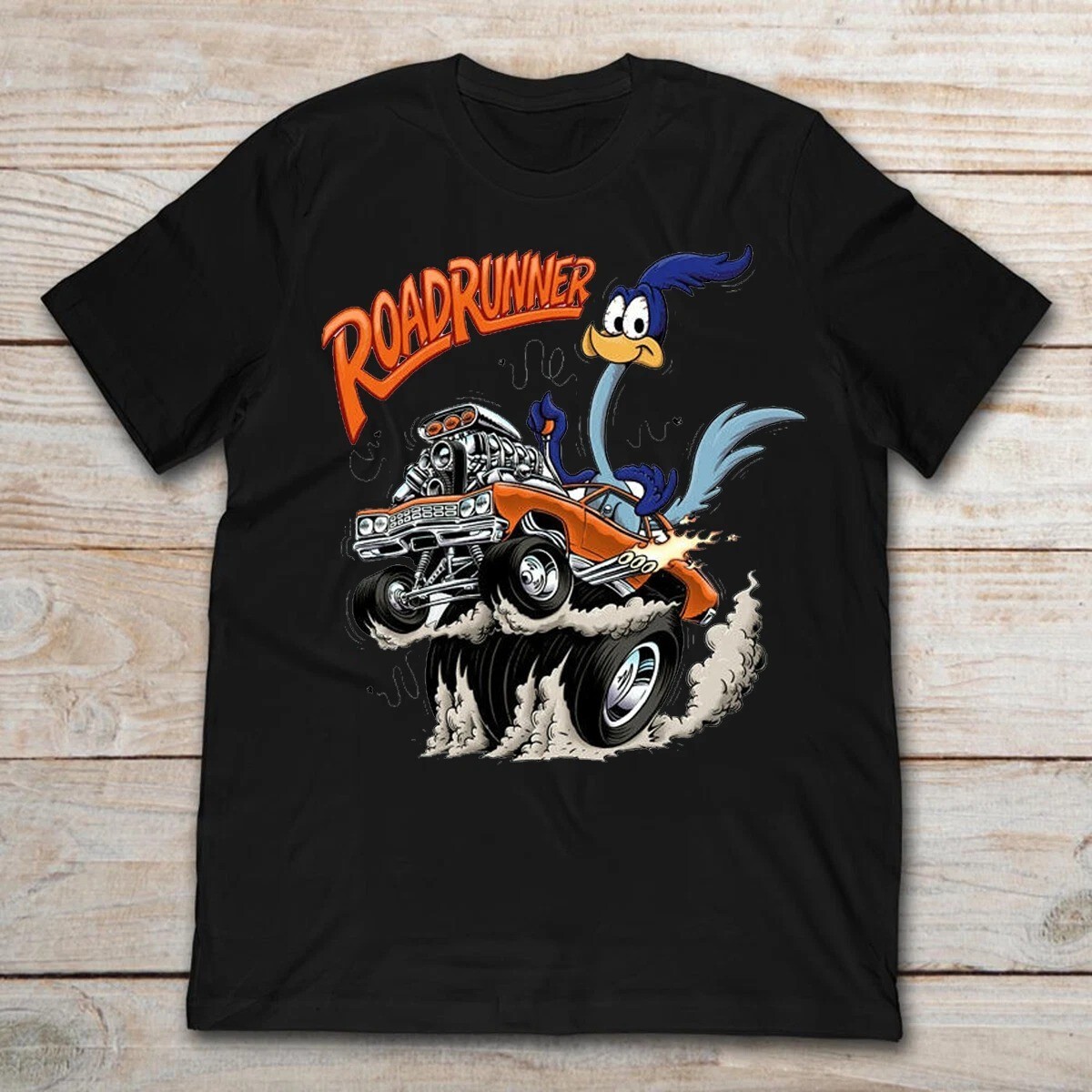Funny Wile E Coyote and the Road Runner Cartoon T Shirt Black men KK1802