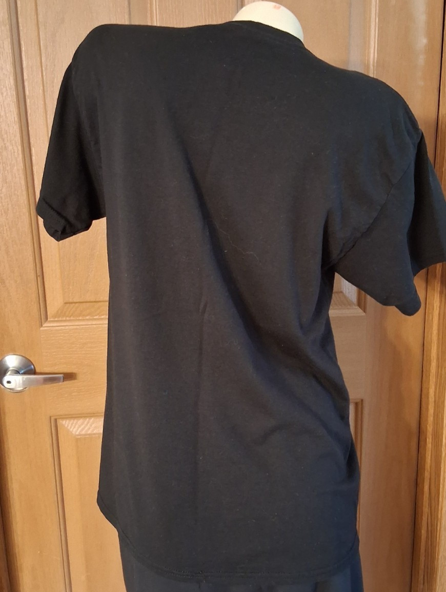 Hanes Comfort Blend Black Tee Crew Neck Short Sleeves Size M gallery