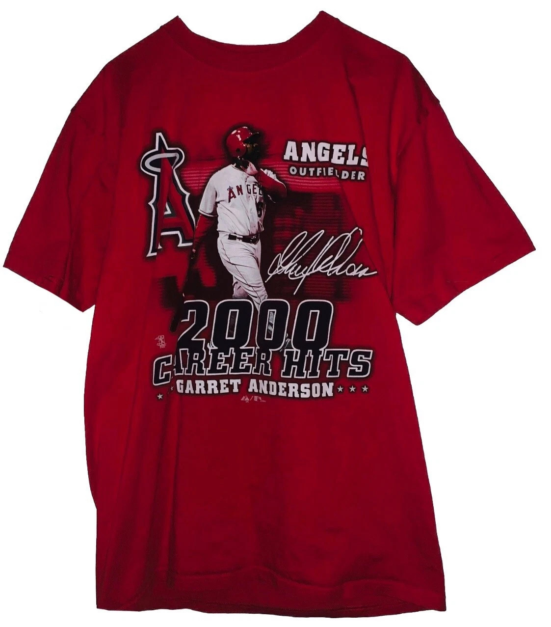 Garret Anderson 2000 T Shirt Red men Size S-5XL