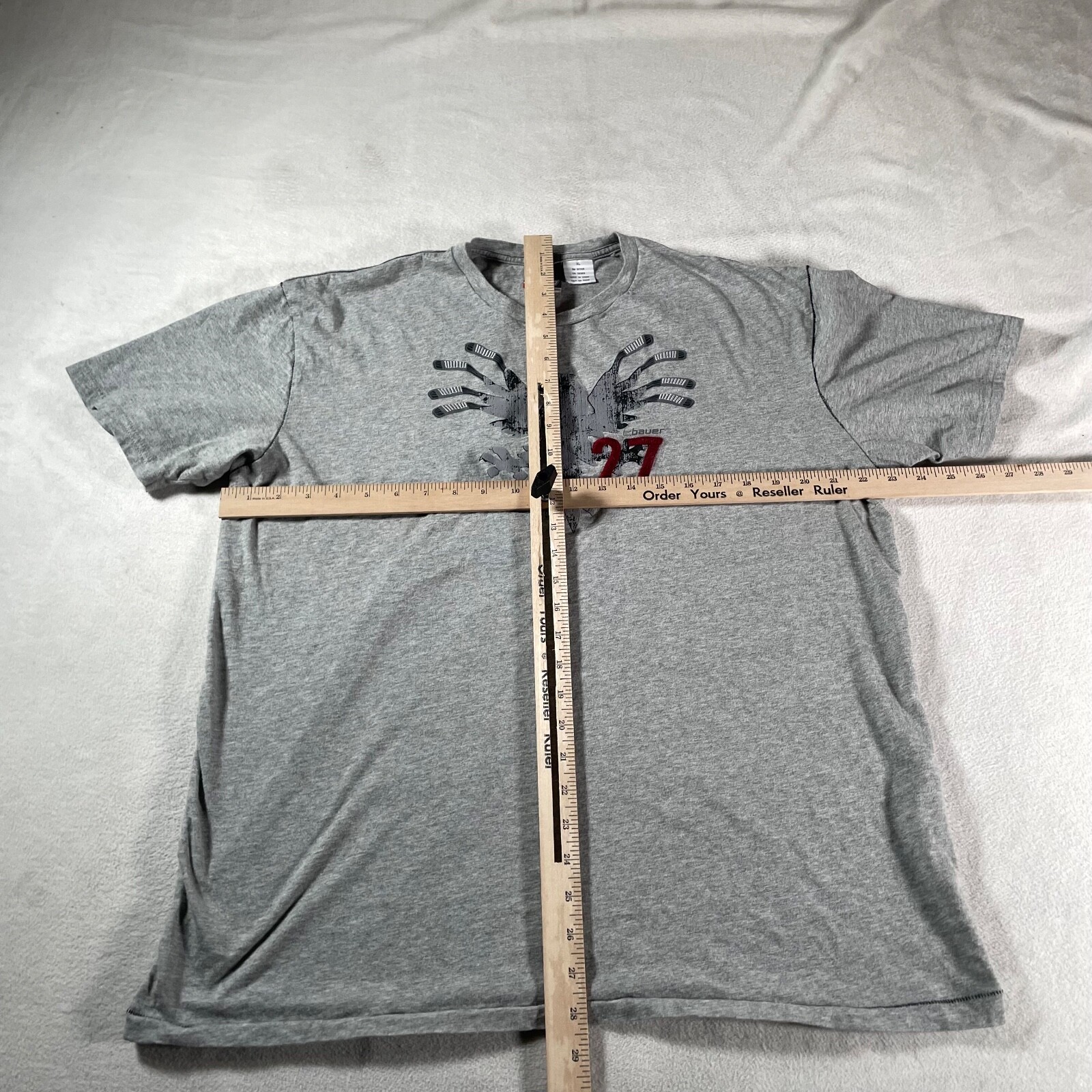Y2K Nike Shirt Mens Extra Large Gray Tee Bauer Graphic Embroidered Eagle Street gallery
